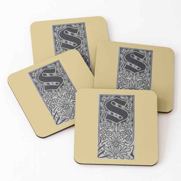 Item preview, Art by Mike Linocut digitally edited, alphabet letter S, combinable designed and sold by allartbymike.