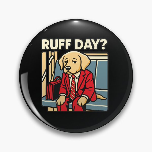 Item preview, Sad Dog in Suit on Commute – Ruff Day designed and sold by Sketchaa.