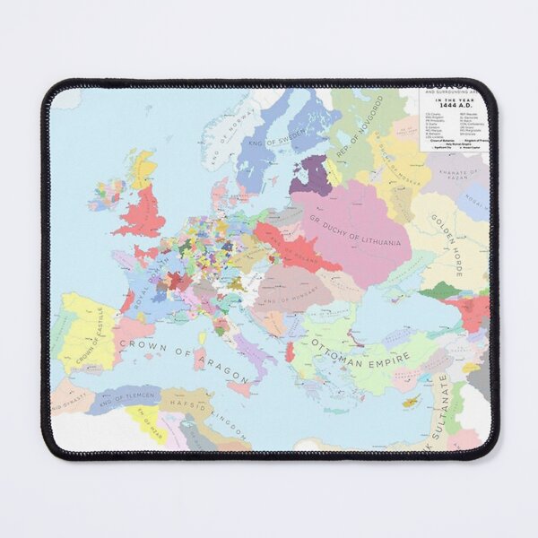 Item preview, Map of Europe in 1444 designed and sold by lisameijar.