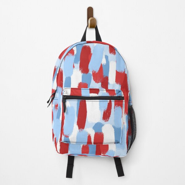 Item preview, Abstract Shades of Light Blue and Red, Paint Brush Effect  designed and sold by OneThreeSix.