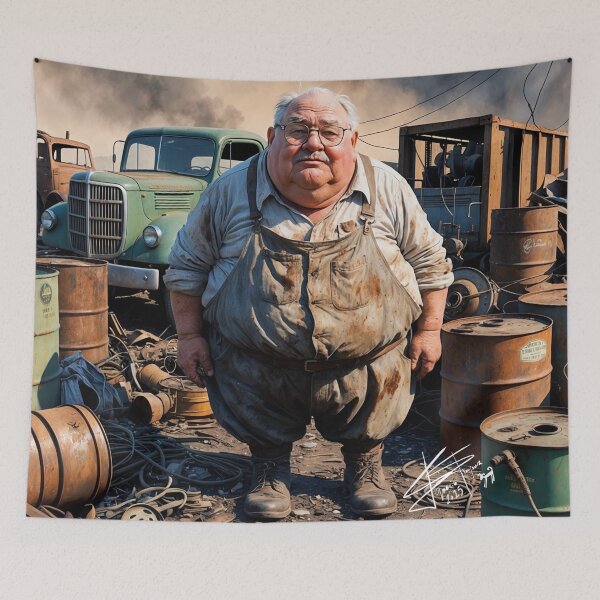 Item preview, Grandpa in his junkyard. designed and sold by Ignacio Junquera.