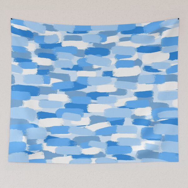 Item preview, Abstract Shades of Light Blue, Paint Brush Effect  designed and sold by OneThreeSix.