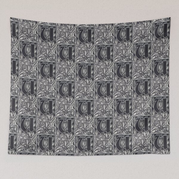 Item preview, Art by Mike Linocut digitally edited, alphabet letter U, combinable designed and sold by allartbymike.