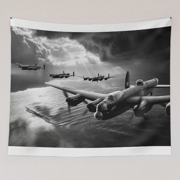 Item preview, Lancaster Bomber in Black and White designed and sold by Skyframe Aviation.