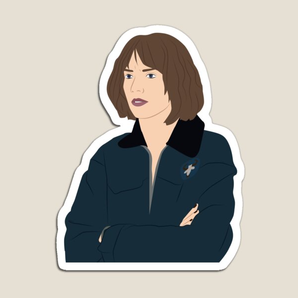 Aperçu de l'œuvre Veste en jean Robin Buckley Stranger Things Netflix créée et vendue par KamiTrendz.