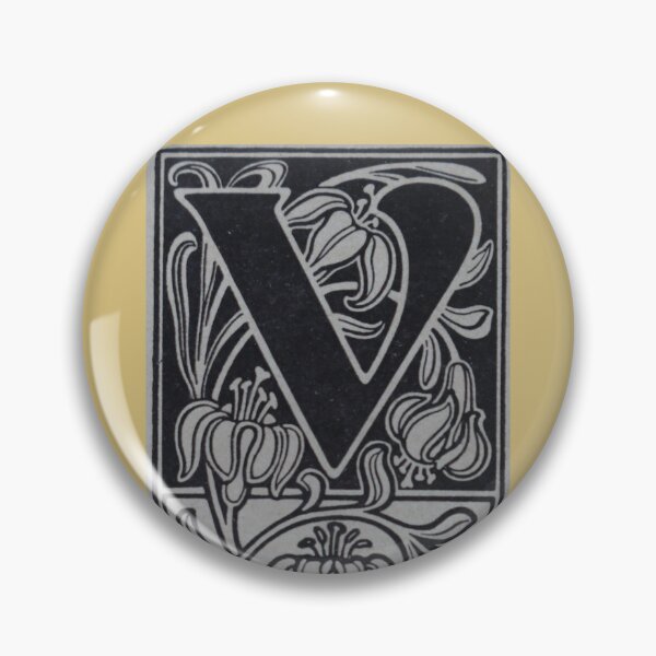 Item preview, Art by Mike Linocut digitally edited, alphabet letter V, combinable designed and sold by allartbymike.