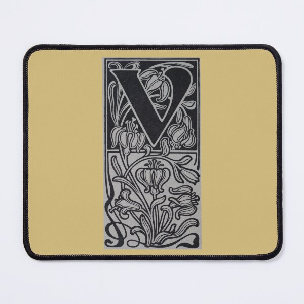 Item preview, Art by Mike Linocut digitally edited, alphabet letter V, combinable designed and sold by allartbymike.