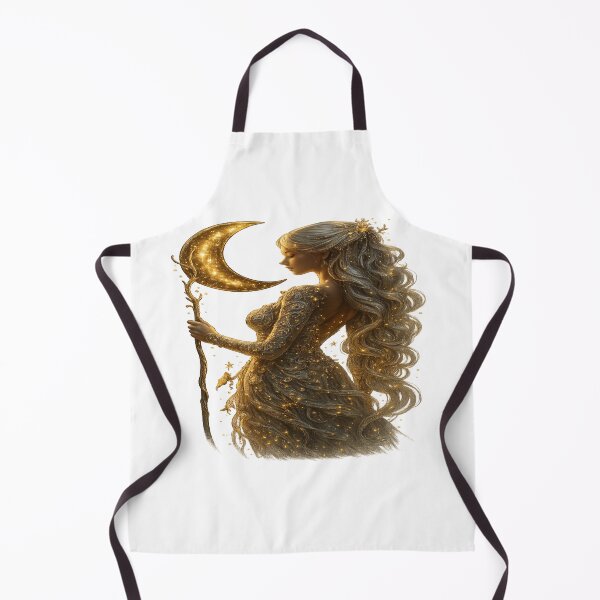 Item preview, Ethereal Moonlight Goddess – Celestial Spirit in Gold designed and sold by SoulPrints by Beata.