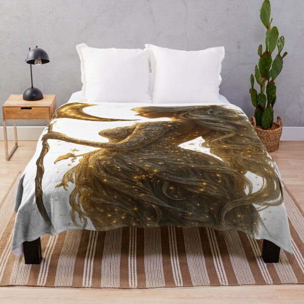 Item preview, Ethereal Moonlight Goddess – Celestial Spirit in Gold designed and sold by SoulPrints by Beata.