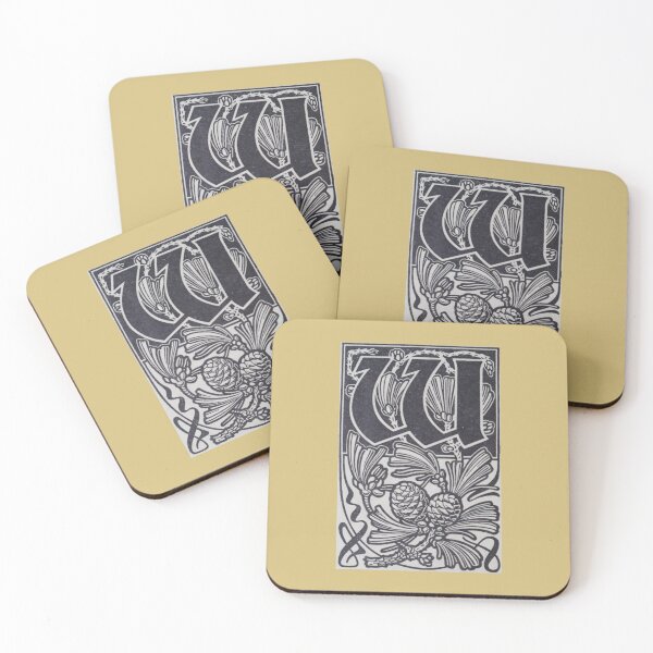 Item preview, Art by Mike Linocut digitally edited, alphabet letter W, combinable designed and sold by allartbymike.