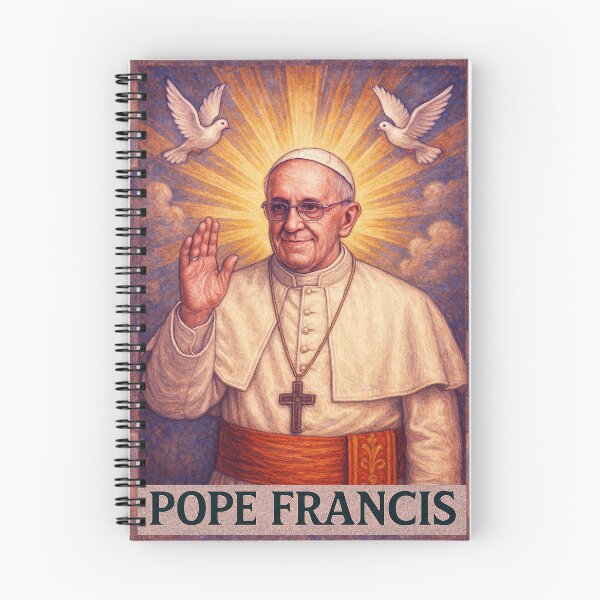 Item preview, Vintage Pope Francis Heaven Doves of Peace Golden Rays designed and sold by SandyMDesigns.