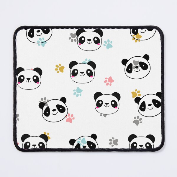 Item preview, Cute Kawaii Panda Pattern – Pastel Paw Prints – Adorable Bear Faces designed and sold by KantaponEarth.