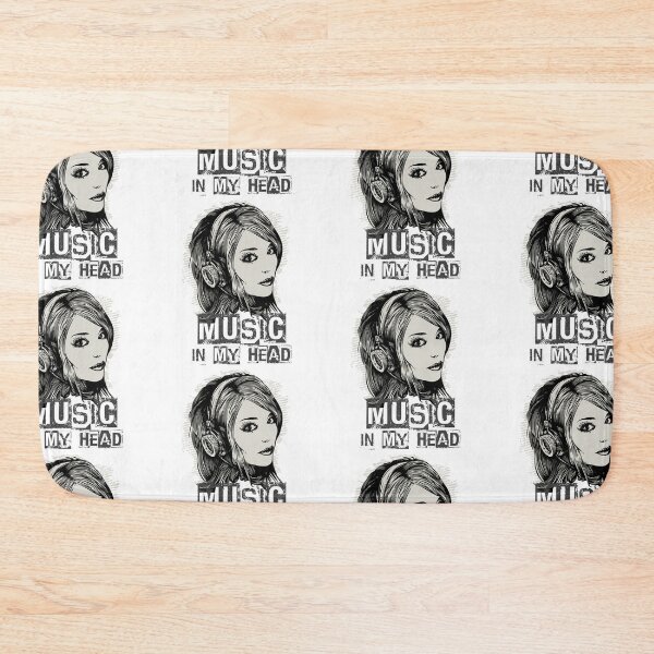 Item preview, ❤ Grunge Girl with Headphones Music Art – Rock, Punk, Hip Hop Vibes for Music Lovers designed and sold by StickerAndLove.