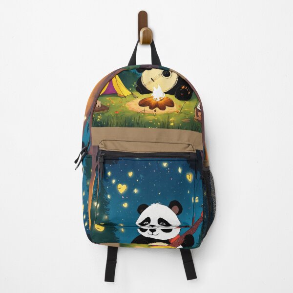 Item preview, A small panda sitting on top of the planet earth on a sunny day, playing a guitar. designed and sold by Shahid1234.