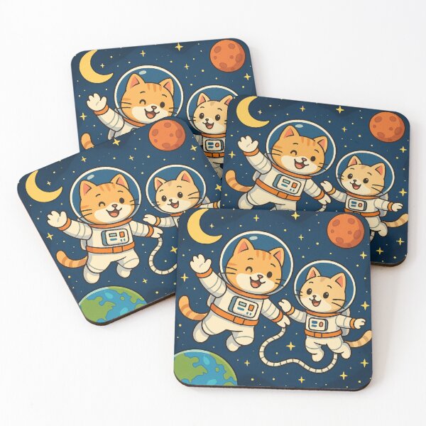Item preview, Cosmo Cats – Cute Astronaut Kittens in Space designed and sold by KantaponEarth.