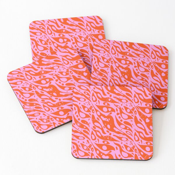 Item preview, Pink and Orange girly aesthetic colorful print designed and sold by marlenaki.