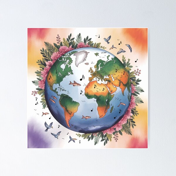 Item preview, The earth has music for those who listen 1 designed and sold by Valerie Hedges.