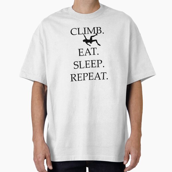 Aperçu de l'œuvre Climb. Eat. Sleep. Repeat. - Escalade Minimaliste créée et vendue par Draw bble.