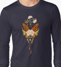 Tattoo Butterfly Peonies Long Sleeve T-Shirt