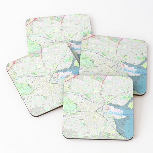 Item preview, Dublin City Map – Modern Travel Art Print designed and sold by SteadyRolling.