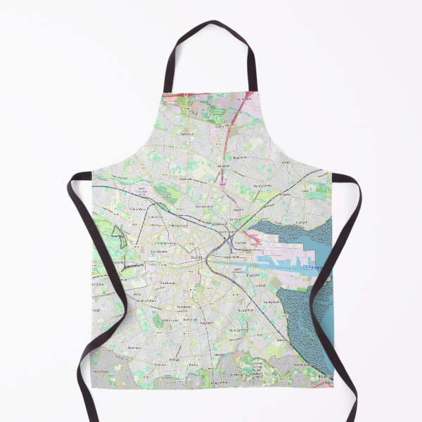 Item preview, Dublin City Map – Modern Travel Art Print designed and sold by SteadyRolling.