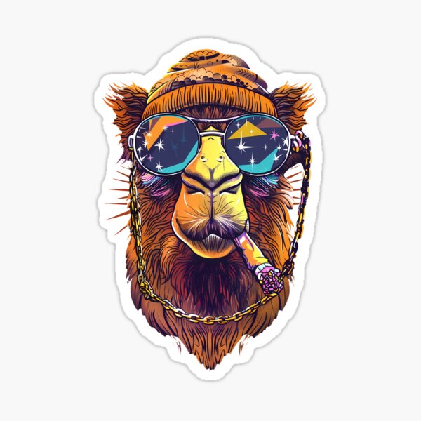 Cool Camel Vibes – Hipster Desert Attitude Sticker