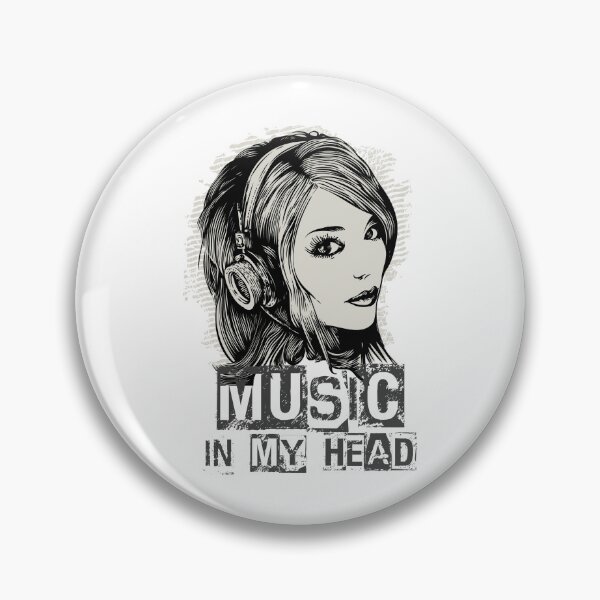 Item preview, ❤ Grunge Girl with Headphones Music Art – Rock, Punk, Hip Hop Vibes for Music Lovers designed and sold by StickerAndLove.