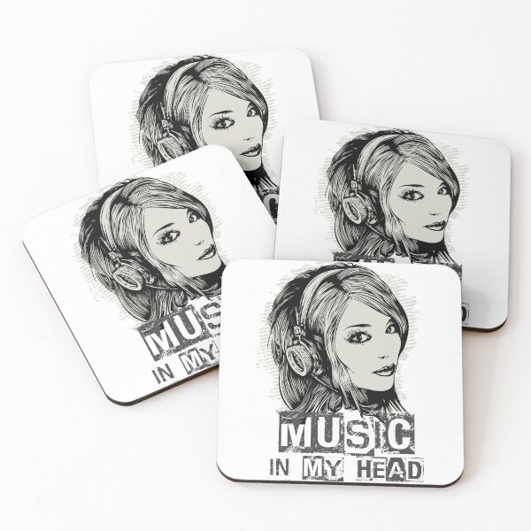 Item preview, ❤ Grunge Girl with Headphones Music Art – Rock, Punk, Hip Hop Vibes for Music Lovers designed and sold by StickerAndLove.