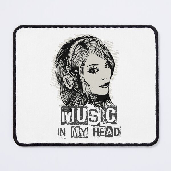Item preview, ❤ Grunge Girl with Headphones Music Art – Rock, Punk, Hip Hop Vibes for Music Lovers designed and sold by StickerAndLove.