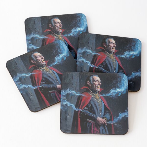 Item preview, Evil Vampire Dracula Haunted House Creepy Portrait all art Halloween designed and sold by Vintage Designs +.
