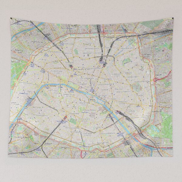 Item preview, Paris City Map – Vintage Style Urban Poster designed and sold by SteadyRolling.