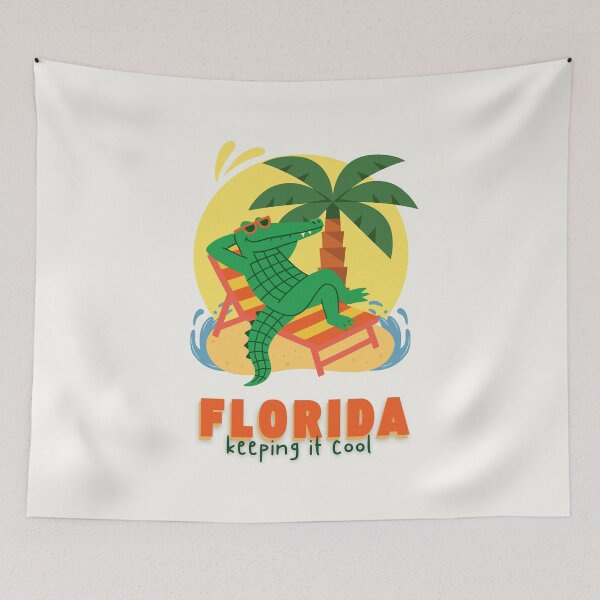Item preview, Florida Gator Chilling, Relaxing Cool Alligator Retro designed and sold by arowh.