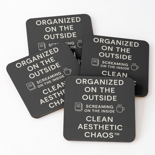 Item preview, Clean Aesthetic Chaos” – Funny Minimalist Tee for Quiet Overthinkers designed and sold by Laugh & Rewind .