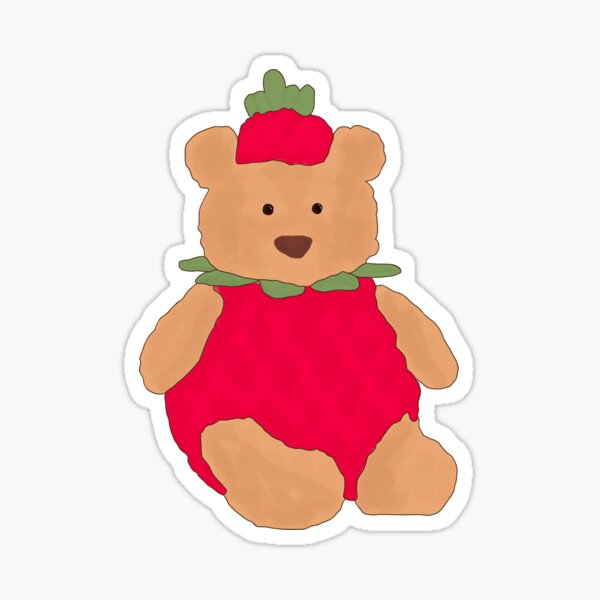 Item preview, Strawberry Teddy Bear designed and sold by SARA'S STUDIO.
