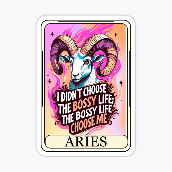 Item preview, Bossy Aries Zodiac Quote, Funny Astrology Gift for Aries designed and sold by unboxdesign.