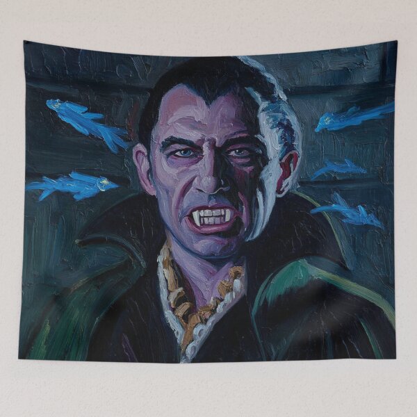Item preview, Evil Vampire Dracula Haunted House Creepy Portrait all art Halloween designed and sold by Vintage Designs +.
