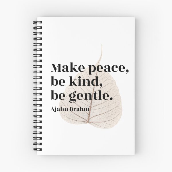 Item preview, Ajahn Brahm: make peace - bodhi leaf designed and sold by KindfulQuotes.