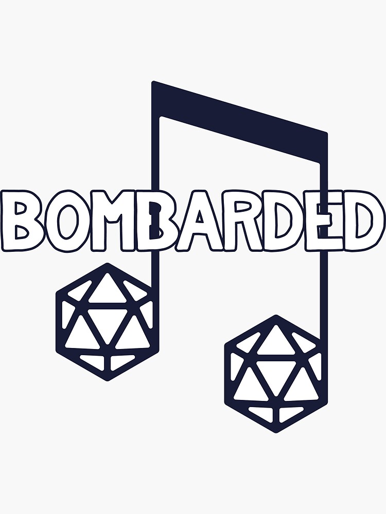 "bomBARDed Logo Text Outline" Sticker by bombardedcast Redbubble