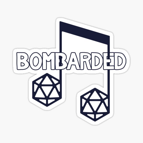 bomBARDed Logo Text Outline Sticker