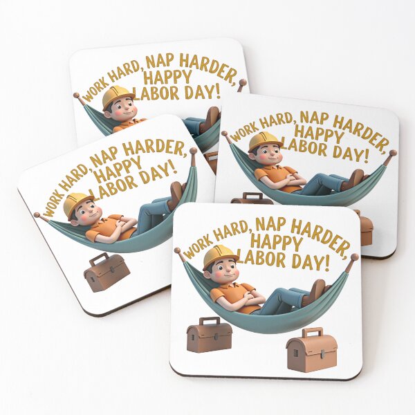 Item preview, Work Hard Nap Harder Funny Happy Labour Day – Lazy Worker Gift Idea designed and sold by Katedesignz.