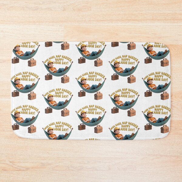 Item preview, Work Hard Nap Harder Funny Happy Labour Day – Lazy Worker Gift Idea designed and sold by Katedesignz.