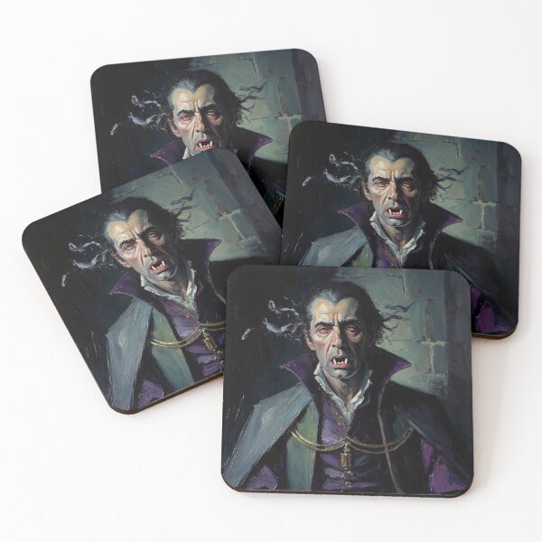Item preview,  Evil Vampire Dracula Haunted House Creepy Portrait all art Halloween designed and sold by Vintage Designs +.