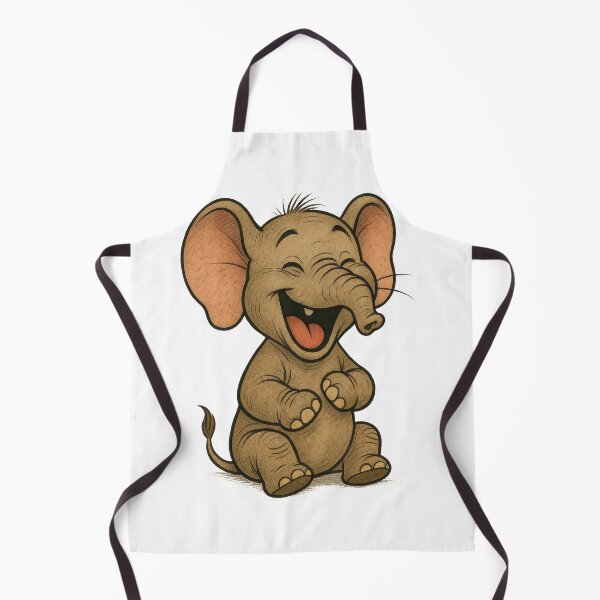 Item preview, Adorable Cartoon Elephant Laughing Cheerfully in a Cute and Playful Pose designed and sold by Por_photos.
