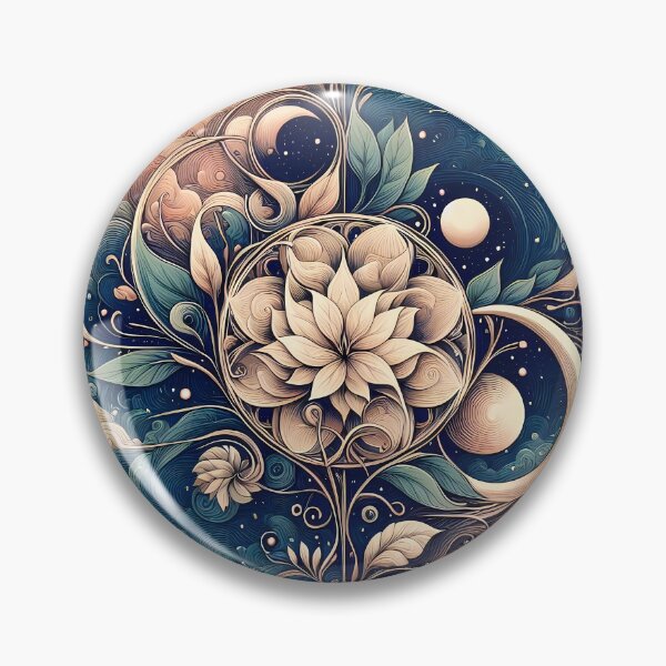 Artikelvorschau, „Celestial Bloom – Mystische florale Mondkunst“ entworfen und verkauft von Istyak7.