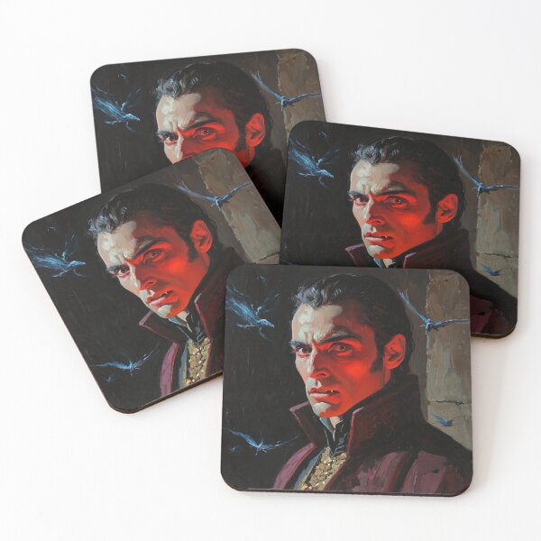 Item preview, Evil Vampire Dracula Haunted House Creepy Portrait all art Halloween designed and sold by Vintage Designs +.