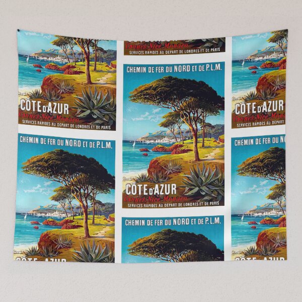 Item preview,  Vintage Cote d AzureTravel poster designed and sold by stevepaint.