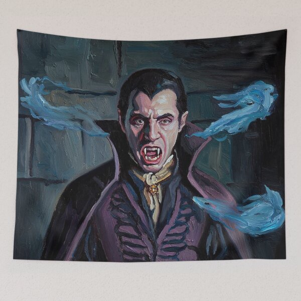 Item preview, Evil Vampire Dracula Haunted House Creepy Portrait all art Halloween designed and sold by Vintage Designs +.