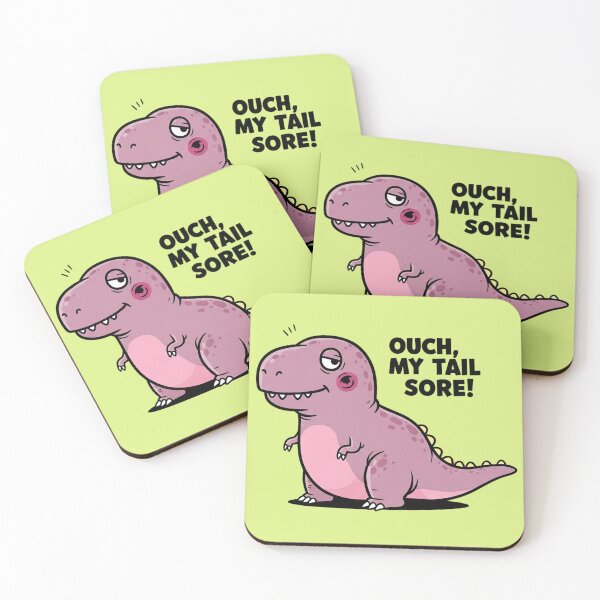 Item preview, Dino Sore A Hilarious Cartoon Dinosaur In Pain designed and sold by SurrealArtSzysz.