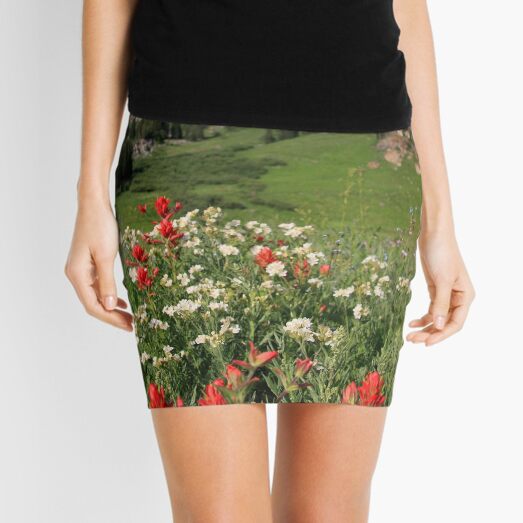 Albion Basin Wildflowers Mini Skirt