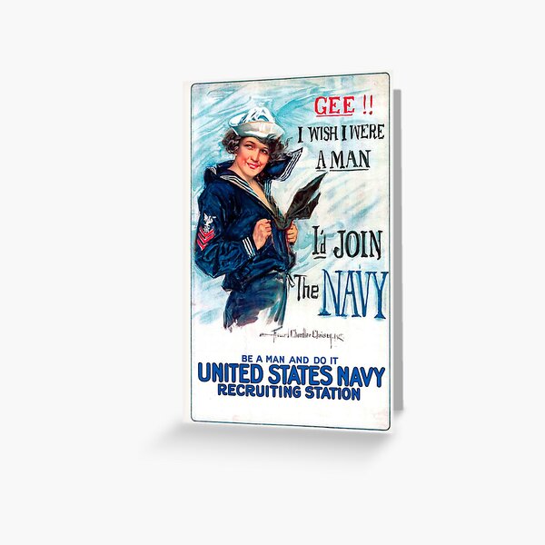 Aperçu de l'œuvre Affiche vintage de recrutement de la marine américaine créée et vendue par stevepaint.